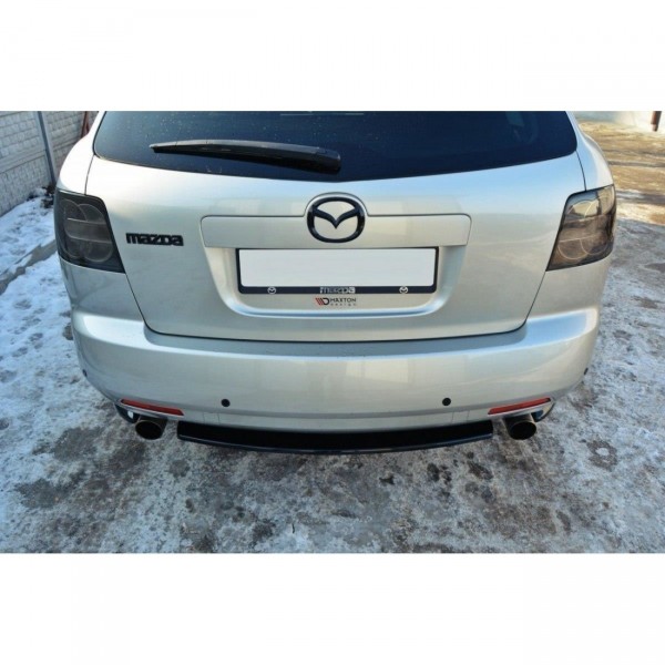 Mittlerer Diffusor Heck Ansatz für MAZDA CX-7 schwarz Hochglanz