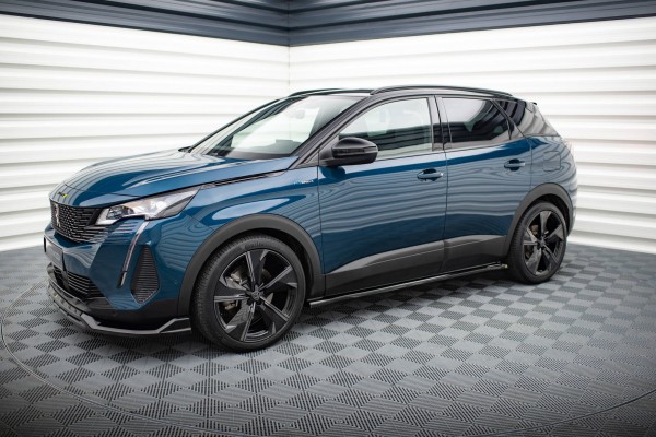 Seitenschweller Ansatz für Peugeot 3008 GT-Line Mk2 Facelift schwarz Hochglanz
