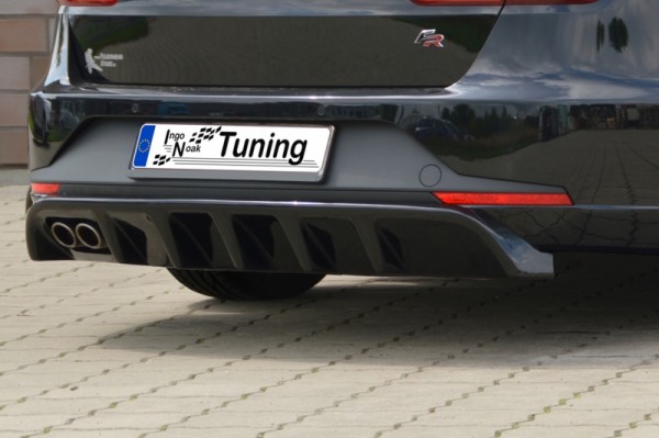 Heckansatz Heckdiffusor aus ABS hochglanz schwarz Seat Leon 3, 5F ab Bj.: 2013- Passend für Typ ST