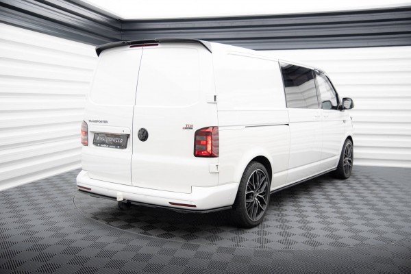 Zentrale Hinten Splitte Volkswagen T6 Long Facelift schwarz Hochglanz