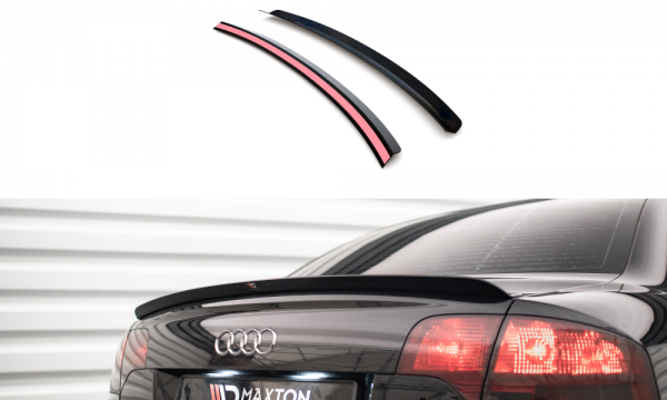 Spoiler CAP für Audi A4 Limousine S-Line B7 schwarz Hochglanz