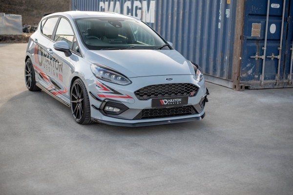 Front Ansatz V.6 für Ford Fiesta Mk8 ST / ST-Line schwarz Hochglanz