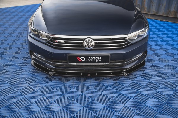 Front Ansatz V.2 für Volkswagen Passat B8 schwarz Hochglanz