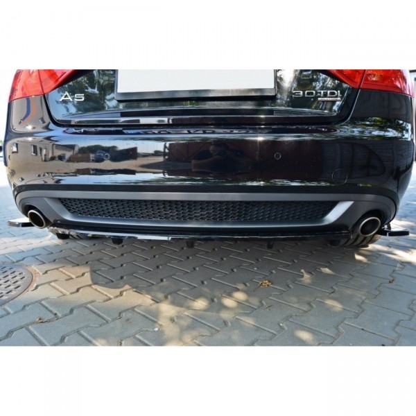 Mittlerer Diffusor Heck Ansatz passend für AUDI A5 S-LINE DTM LOOK schwarz Hochglanz