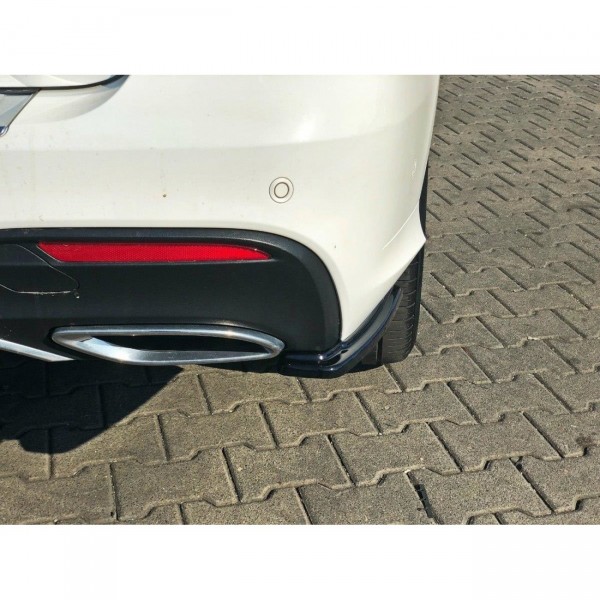 Heck Ansatz Flaps Diffusor passend für Mercedes GLE W166 AMG-Line schwarz Hochglanz