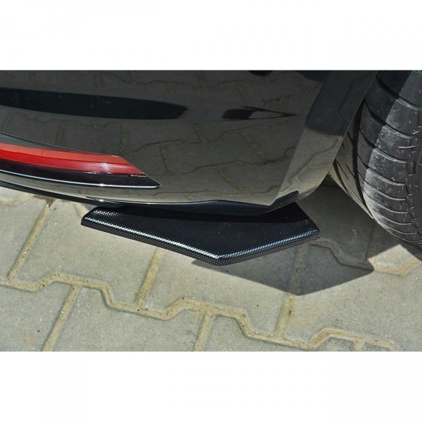 Heck Ansatz Flaps Diffusor für SEAT LEON III CUPRA / FR schwarz Hochglanz