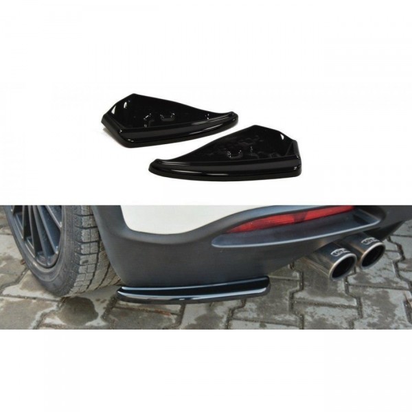 Heck Ansatz Flaps Diffusor für FIAT GRANDE PUNTO ABARTH schwarz Hochglanz