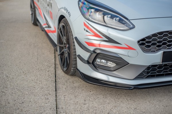 Front Ansatz V.4 für Ford Fiesta Mk8 ST / ST-Line schwarz Hochglanz