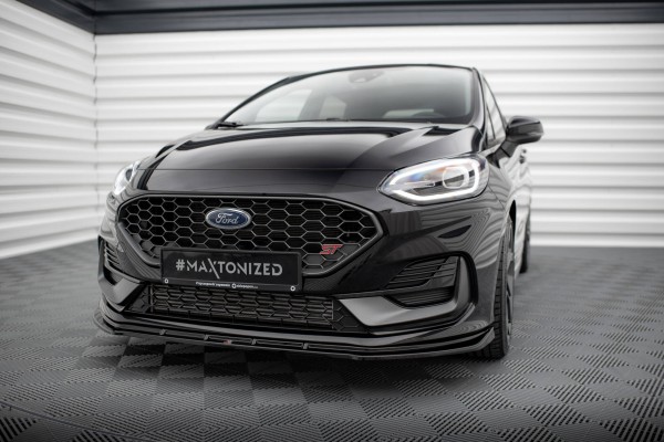 Front Ansatz V.2 für Ford Fiesta ST Mk8 Facelift schwarz Hochglanz