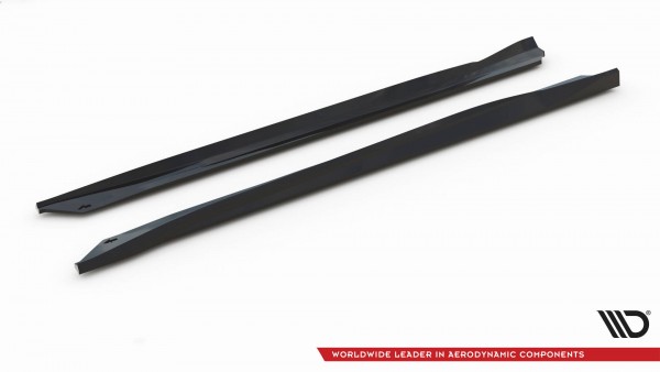 Seitenschweller Ansatz für V.2 für Chevrolet Camaro SS Mk6 Facelift schwarz Hochglanz