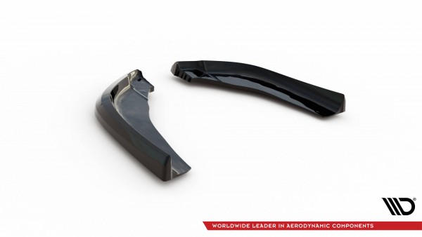 Heck Ansatz Flaps Diffusor V.1 für1 BMW 1er M-Paket / M135i F40 schwarz Hochglanz