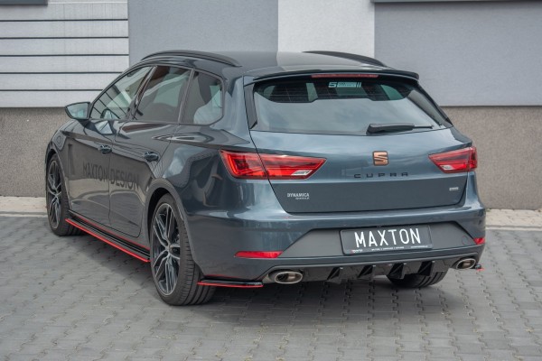 Spoiler CAP für Seat Leon Mk3 Cupra ST Facelift Carbon Look