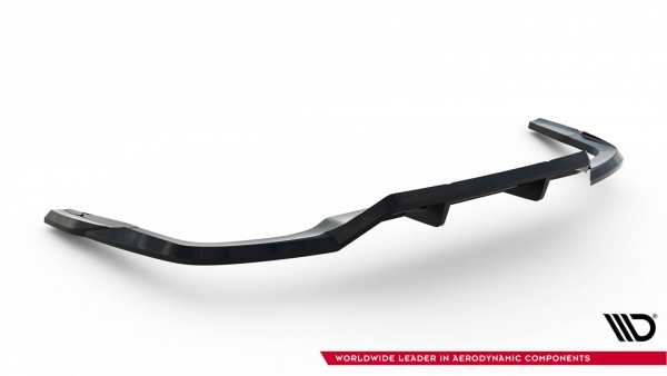 Hinten Splitter (mit einem vertikalem balken) für Audi A5 F5 Facelift schwarz Hochglanz