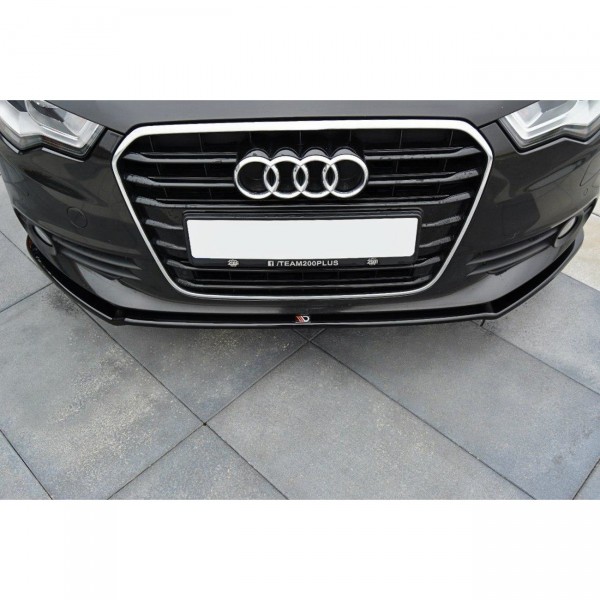 Front Ansatz V.1 für Audi A6 C7 schwarz Hochglanz