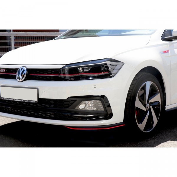 Front Ansatz passend für V.5 VW POLO MK6 GTI schwarz matt