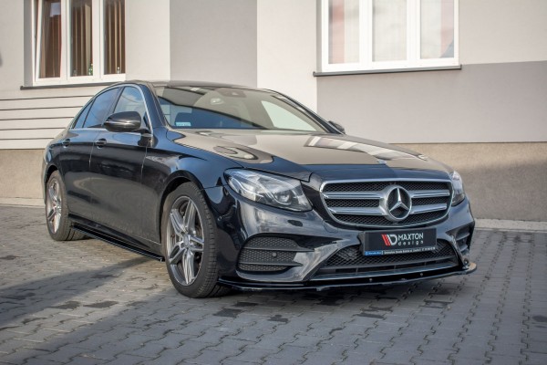 Front Ansatz für Mercedes-Benz E43 AMG / AMG-Line W213 schwarz Hochglanz