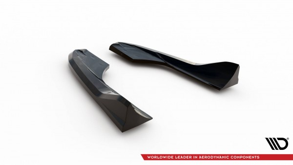 Heck Ansatz Flaps Diffusor V.3 für Audi RS3 Limousine 8V Facelift schwarz Hochglanz