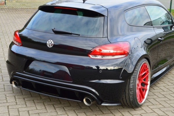 Heckdiffusor Einsatz inkl. Seitenteilen in tiefer Ausführung und mittigen Unterbauspoiler aus ABS Ku