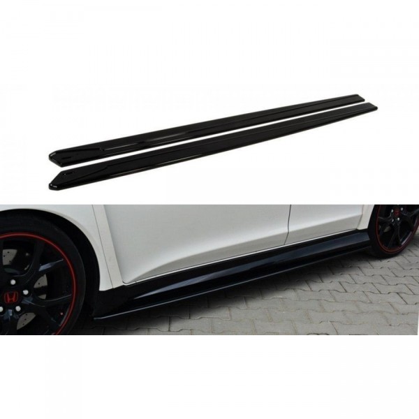 Seitenschweller Ansatz für HONDA CIVIC IX TYPE R schwarz Hochglanz