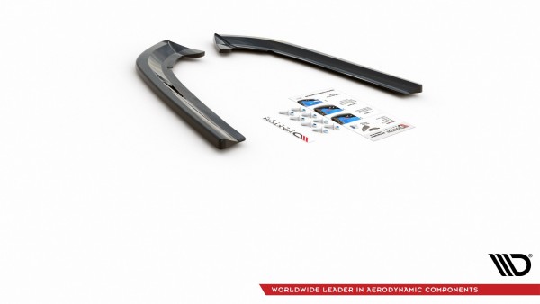 Heck Ansatz Flaps Diffusor für Ford Mondeo Vignale Mk5 Facelift Carbon Look