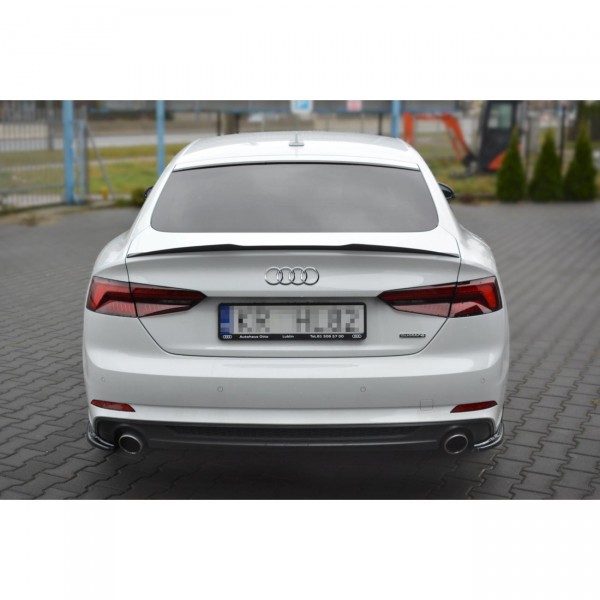 Heck Ansatz Flaps Diffusor für Audi A5 S-Line F5 Sportback schwarz Hochglanz