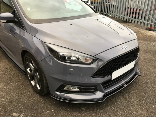 Verlängerung Motorhaube für Ford Focus Mk3 / Mk3 FL / ST / RS schwarz Hochglanz