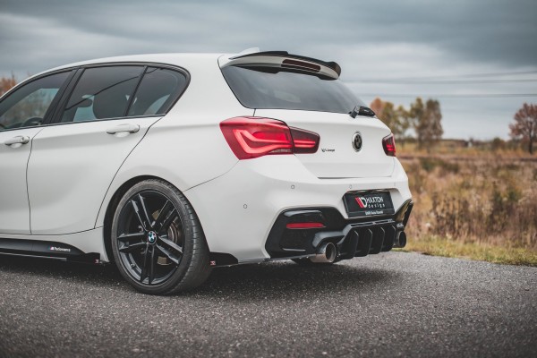 Robuste Racing Heck Ansatz Flaps Diffusor V.3 +Flaps für BMW 1er M140i schwarz Hochglanz