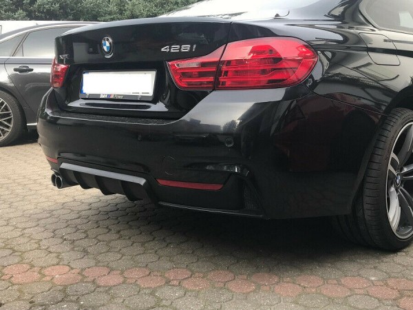 Diffusor Heckansatz für BMW 4er F32 F33 F36 M Paket Performance Heck schürze Neu