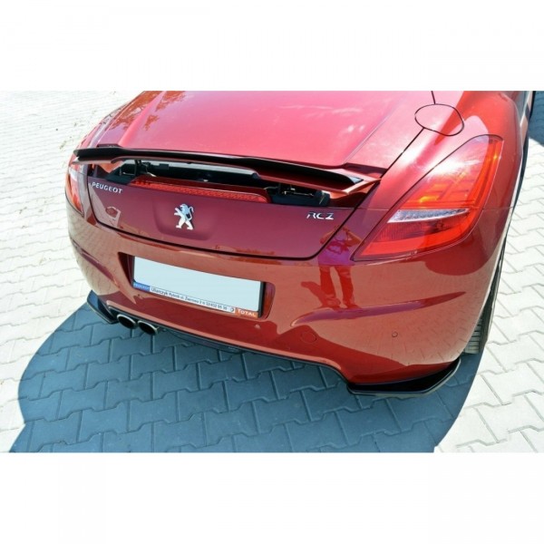 Heck Ansatz Flaps Diffusor für Peugeot RCZ Mk1 / Mk1 Facelift schwarz Hochglanz