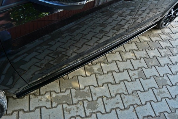 Seitenschweller Ansatz für Skoda Octavia RS Mk3 / Mk3 FL Hatchback / Kombi schwarz Hochglanz