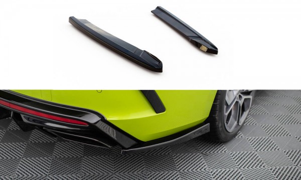 Heck Ansatz Flaps Diffusor V.4 für Skoda Octavia RS Mk4 schwarz Hochglanz