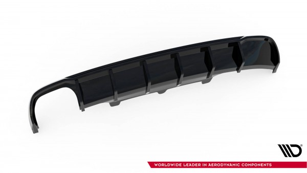 Diffusor Heck Ansatz für Audi A6 Avant C7 (Einseitige Doppelauspuffversion)