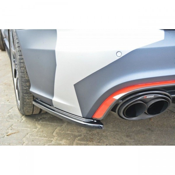 Heck Ansatz Flaps Diffusor für Audi RS6 C7 / C7 FL schwarz Hochglanz