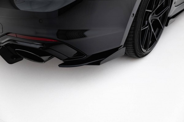 Street Pro Heck Ansatz Flaps Diffusor +Flaps für Ford Audi RS5 Sportback F5 schwarz Hochglanz