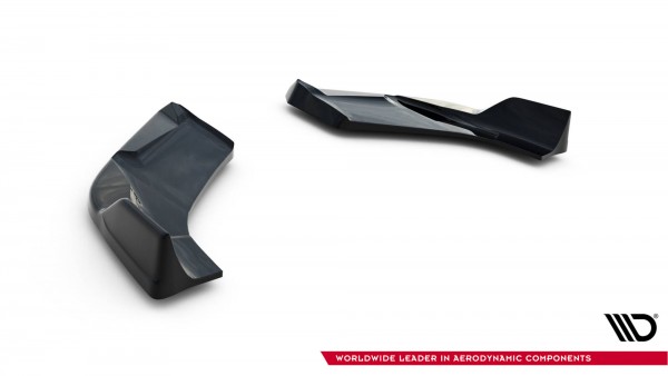 Heck Ansatz Flaps Diffusor V.6 für Hyundai I30 N Hatchback Mk3 Facelift schwarz Hochglanz