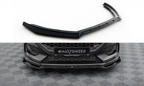 Front Ansatz V.4 für Ford Fiesta ST Mk8 Facelift schwarz Hochglanz