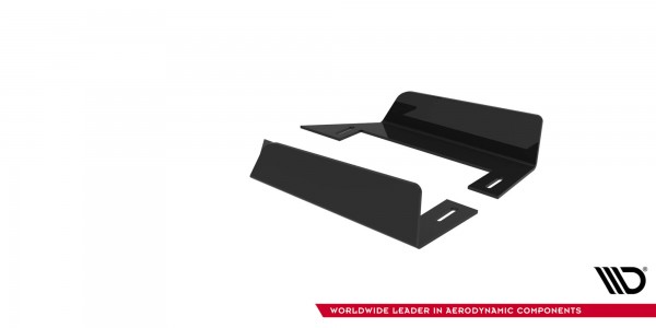 Side Flaps für Mitsubishi Lancer EVO X schwarz Hochglanz