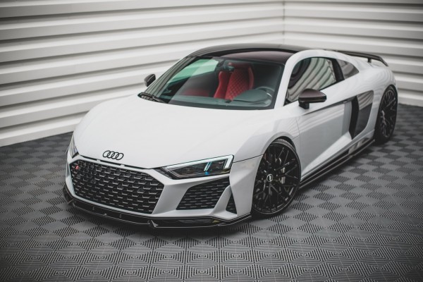 Front Ansatz V.1 für Audi R8 Mk2 Facelift schwarz Hochglanz