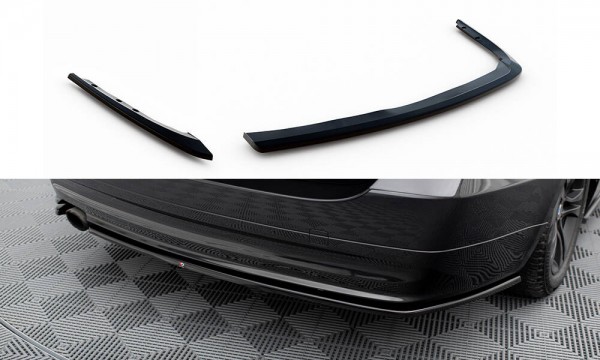 Heck Ansatz Flaps Diffusor für BMW 3er Touring E91 schwarz Hochglanz