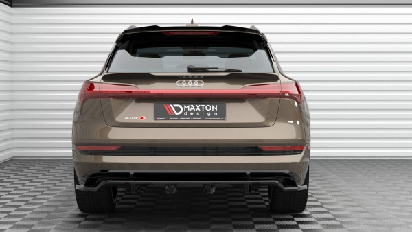 Niedriger Spoiler CAP für Audi e-tron schwarz Hochglanz