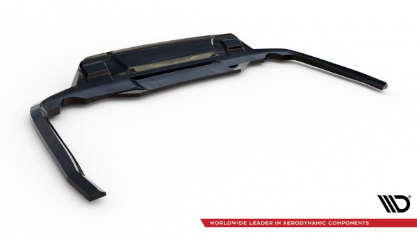 Hinten Splitter (mit einem vertikalem balken) für Ford Explorer XLT Mk6 schwarz Hochglanz
