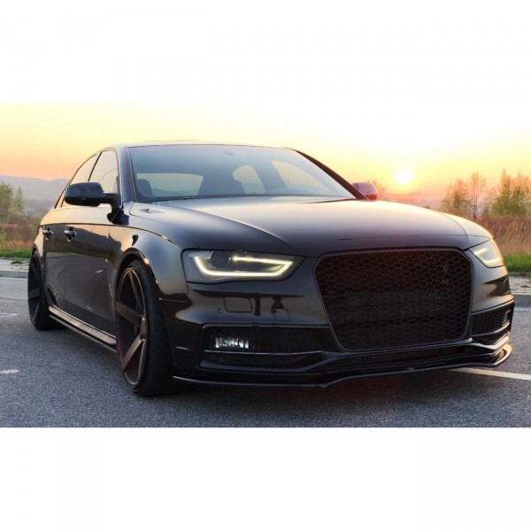Seitenschweller Ansatz Audi S4 B8 Facelift schwarz Hochglanz