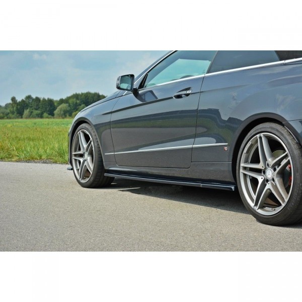 Seitenschweller Ansatz passend für Mercedes E W212 schwarz Hochglanz