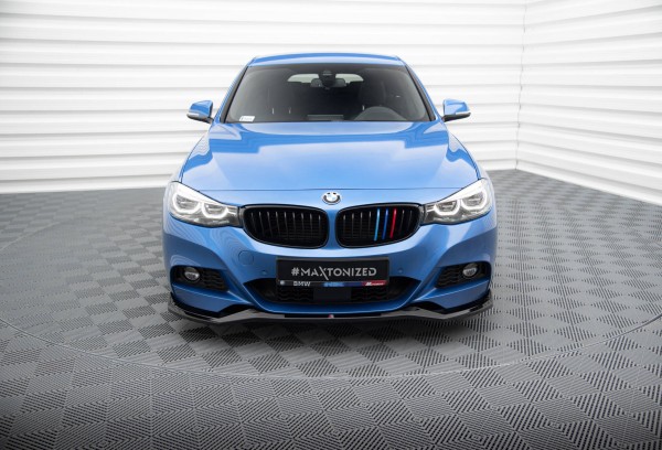 Front Ansatz V.2 für BMW 3er GT M-Paket F34 schwarz Hochglanz