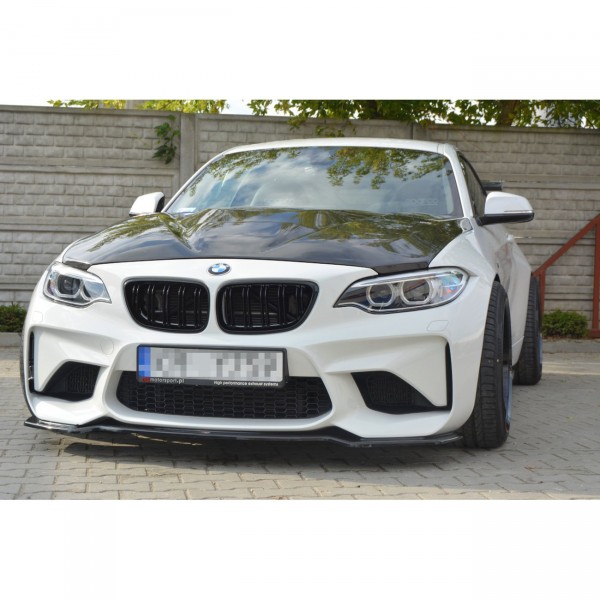 Front Ansatz passend für BMW M2 (F87) COUPÉ schwarz Hochglanz