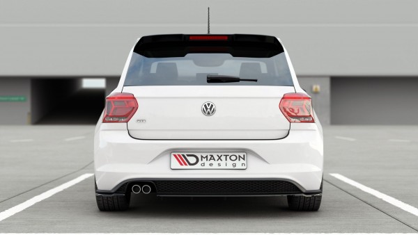 Heck Ansatz Flaps Diffusor V.2 für VW Polo GTI Mk6 schwarz Hochglanz