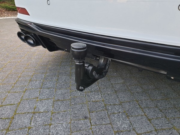 Diffusor Heck Ansatz für + Endschalldampfer Sportauspuff Attrappe Audi S6 / A6 S-Line C8