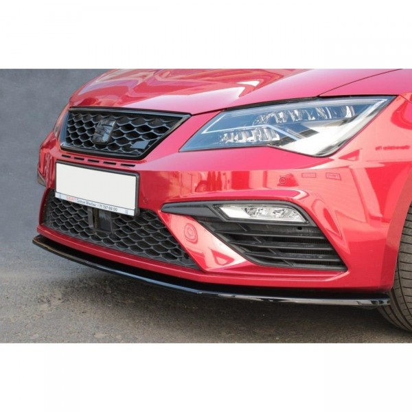 Front Ansatz V.1 für Seat Leon Cupra / FR Mk3 FL schwarz Hochglanz