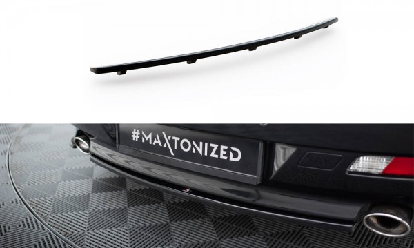 Hinten Splitter (mit einem vertikalem balken) für BMW 6er Coupe / Cabrio E63 / E64 schwarz Hochglanz