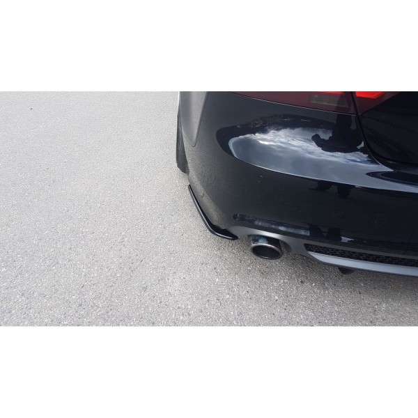 Heck Ansatz Flaps Diffusor V.1 für Audi A7 Mk1 S-Line schwarz Hochglanz